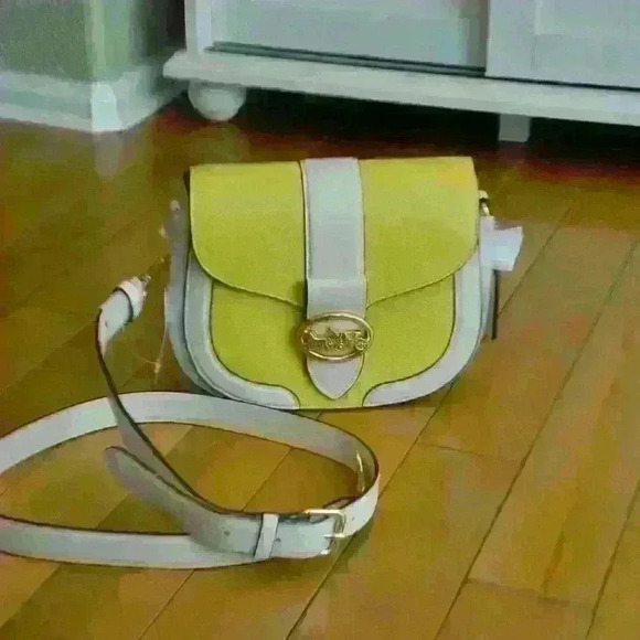 Coach C8296 Georgie Saddle Bag In Colorblock - Picture 1 of 8